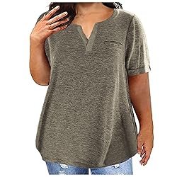 Attine My Recent Orders Plus Size V Neck T Shirts