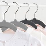 Kidoola 20 Velvet Baby Hangers 0-24 Months Grey Unisex Nursery Clothes Hangers view 6
