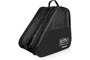 Nattork Roller Skate Bag - Oxford Cloth Ice Skate Bag with Large Capacity, Breathable Mesh, Side Pockets & Name Card Holder for Adults & Kids