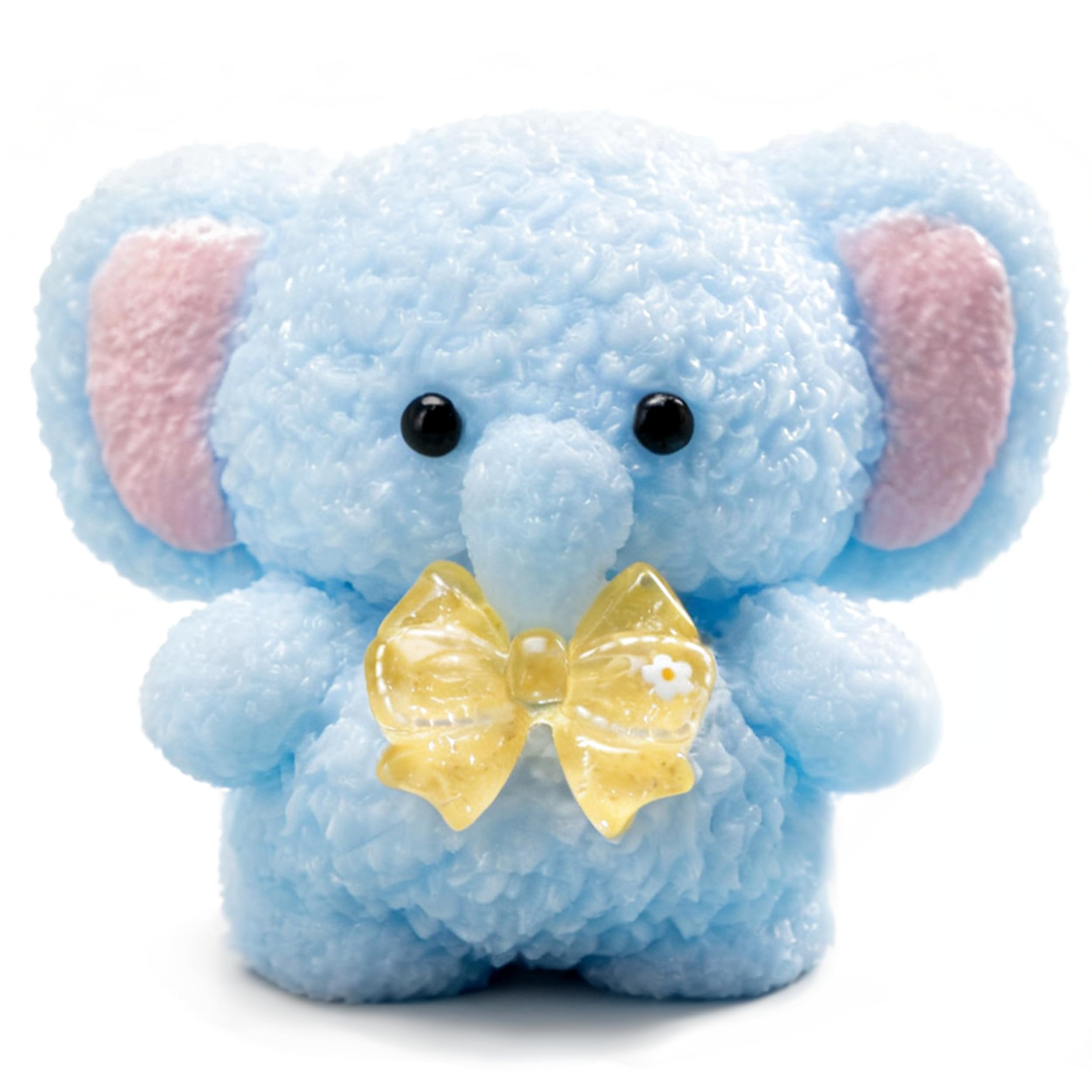 QCROAD SQUISHY Handmade Taba Blue Elephant Squishy - Original Silicone Squishy Toys for Kids & Adults, Stress Relief Squeeze Toy, Party Favors & Goodie Bag Stuffers