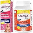 Conceive Plus Fertility Lubricant 2.5 Ounce & Motility Support Supplement for Men Trying to Conceive 60 Caps Bundle