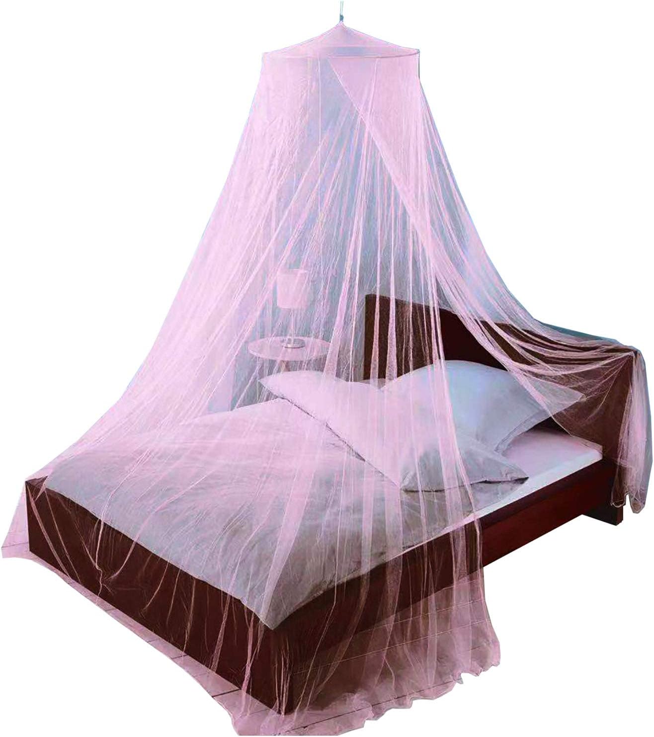 Just Relax Elegant Mosquito Net Bed Canopy Set, Pink, Twin-Full