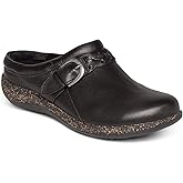 Aetrex Libby Orthopedic Arch Support Comfort Leather Clogs for Women - Lightweight UltraSKY EVA Cork Footbed Arch Support Womens Clogs