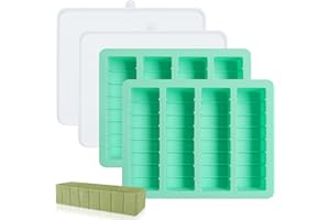 2Pack Silicone Butter Mold Tray with Lid, Non-Stick, Fits Standard Butter Stick Size, Ideal for Soap Bar, Energy Bar, Cake, C