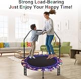 Siairo Purple Mini Kids Trampoline 36 Inch Foldable Bungee Rebounder Adjustable view 5