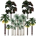 Model Miniature Forest Plastic Toy Trees Bushes Rainforest Diorama Supplies Train Scenery Mini Plant Crafts Palm Coconut Red Apple 16