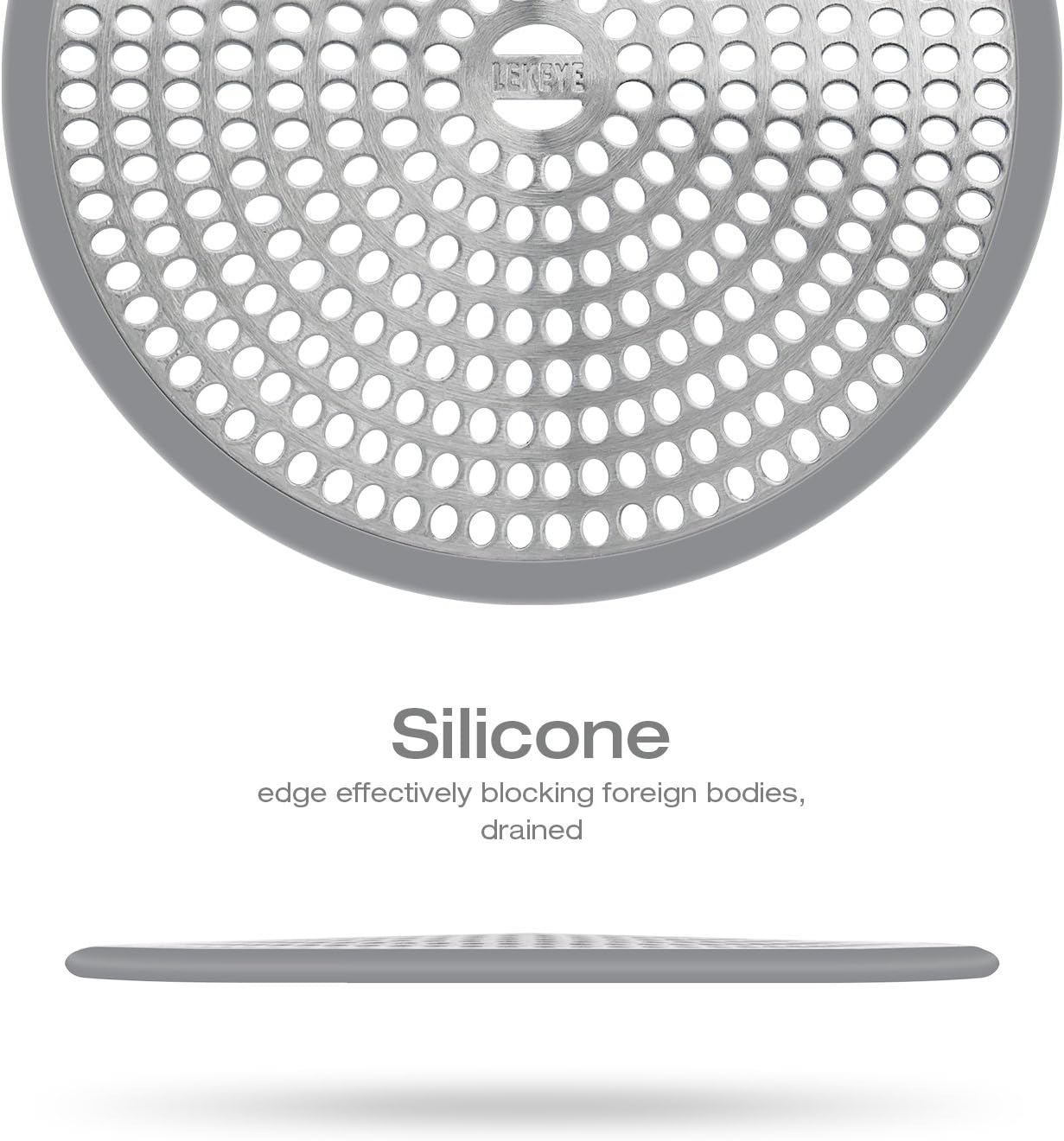 LEKEYE Shower Drain Hair Catcher/Strainer/Stainless Steel and Silicone: Home & Kitchen