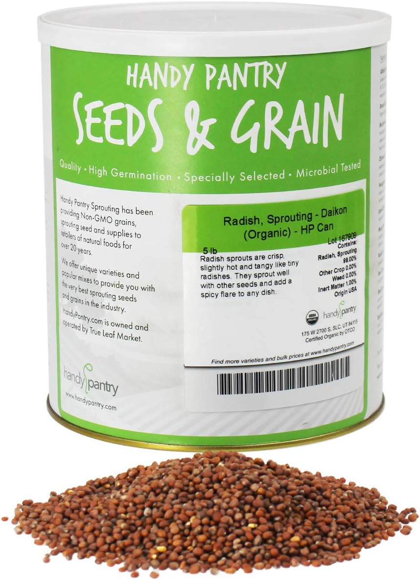 Amazon Com Handy Pantry Organic Radish Sprouting Seeds 5