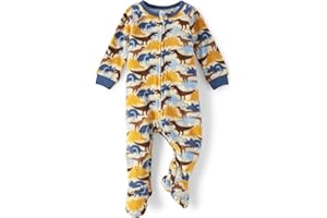 The Children's Place baby-girls And Toddler Fleece Long Sleeve Zip Front One Piece Footed Pajamas,sleep & Play