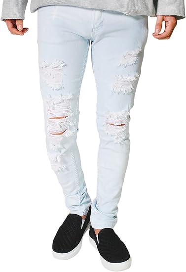 Amazon ロハス Lohas ダメージデニム スキニーパンツ Bitter スキニー パンツ メンズ ダメージパンツ ダメージ デニム S 1bleach 1ブリーチ ジーンズ 通販
