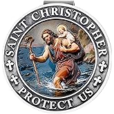 Rawsomes 2 Pack St. Christopher Car Visor Clip, Saint Christopher Medal for Car Sun Visor, Patron Saint of Travelers Gift for Drivers and Loved Ones (Colorful)