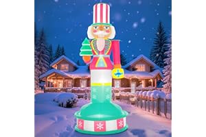 Spinosaurus 8FT Christmas Inflatable Outdoor Decoration Inflatable Nutcracker Christmas Blow Up Yard Decorations with Lights 