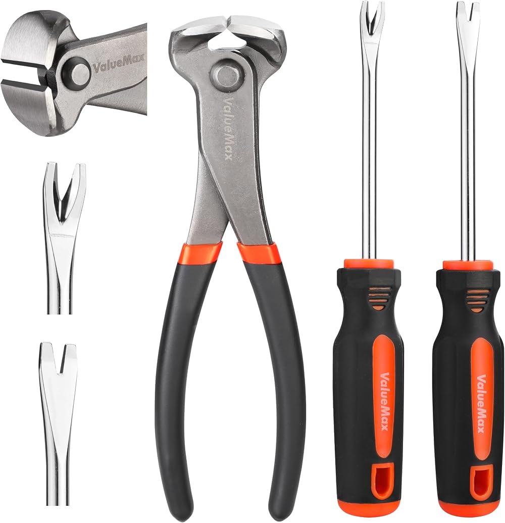 ValueMax 3 Piece End Cutting Pliers and Nail Pullers Set 185 mm