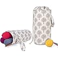 Luxja Yarn Storage Bag, Portable Knitting Bag for Yarn Skeins, Crochet Hooks, Knitting Needles (up to 14 Inches) and Other Sm