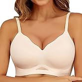 HORISUN Womens Bras for Women Wireless Comfort Full Coverage Mesh Breathable Padded No Underwire Support T Shirt Bra