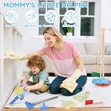 Dreamon 11-Piece Kids Cleaning Set Real Working Vacuum Broom Mop Duster Toy view 6
