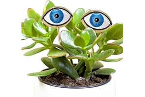 Tuitessine Resin Plant Eyes Stakes Set of 2, Eyeball Garden Plant Accessory, Evil Eye Plant Picks, Indoor Outdoor Plant Pot Decoration, Plant Lover, Plant Mom, Plant Lady Idea