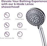 Blue Canyon Lenox Shower Head High Pressure 6 Mode Spray Plastic Easy Install view 3