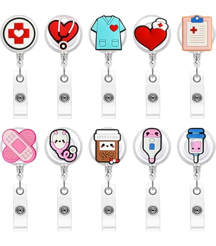 10 Clips Retráctiles Para Carretes De Insignias Para Colgar Tarjetas De Identificacion Nombre Y Llavero Negro