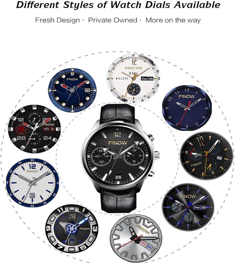 Finow Smart Watch X5 Air Wearable Devices Android OS 2GB RAM 16G ROM Heart Rate Monitor Pedometer WiFi 3G Bluetooth Watch Phone (Silver)