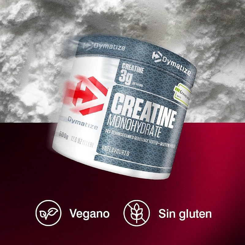 Creatine Monohydrate Unflavoured Powder 500g - 100% Creapure Creatine - Aminoácidos - Creatina