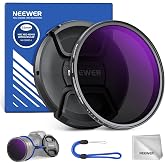 NEEWER 55mm ND2-400 (1-9 Stops) Variable ND Filter with Lens Cap | Lanyard, Cleaning Cloth, Precise Neutral Density Adjustment, Fingerprint &amp; Scratch Resistant, Multicoated Optical Glass