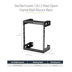 StarTech.com 2-Post 12U Heavy-Duty Wall-Mount