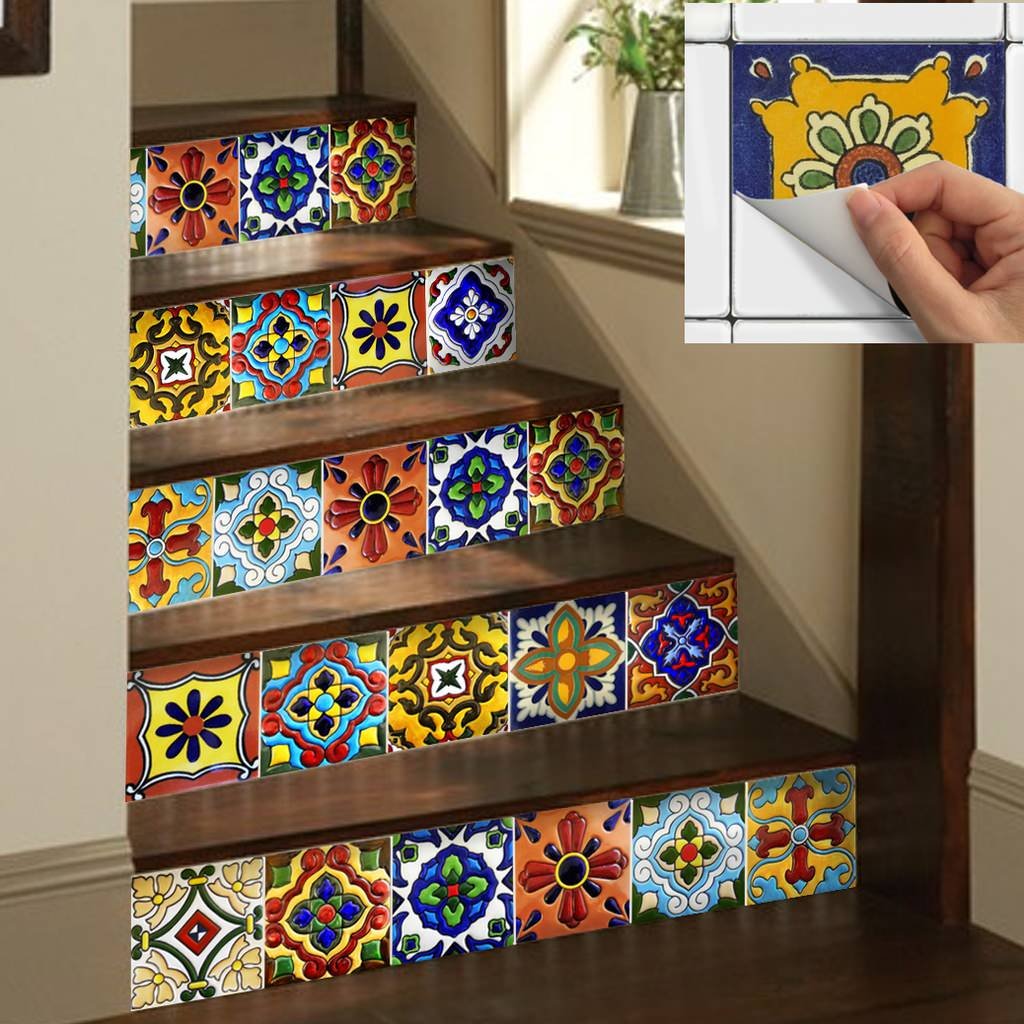 Tile Stickers 4x4 Inch 24pc Inch Kitchen Backsplash Bathroom Vinyl - How To Remove Sticker Residue From Wood Without Damaging Paint