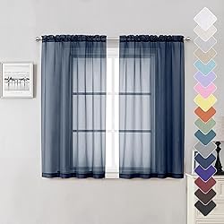 Lecloud Short Sheer Curtains 54 Inches Length 2