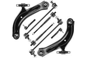 ILONPA Front Lower Left&Right Control Arms w/Ball Joints Stabilizer/Sway Bar End Links Tie Rods Suspension Kit for 2007-2012 Nissan Sentra (8pc)