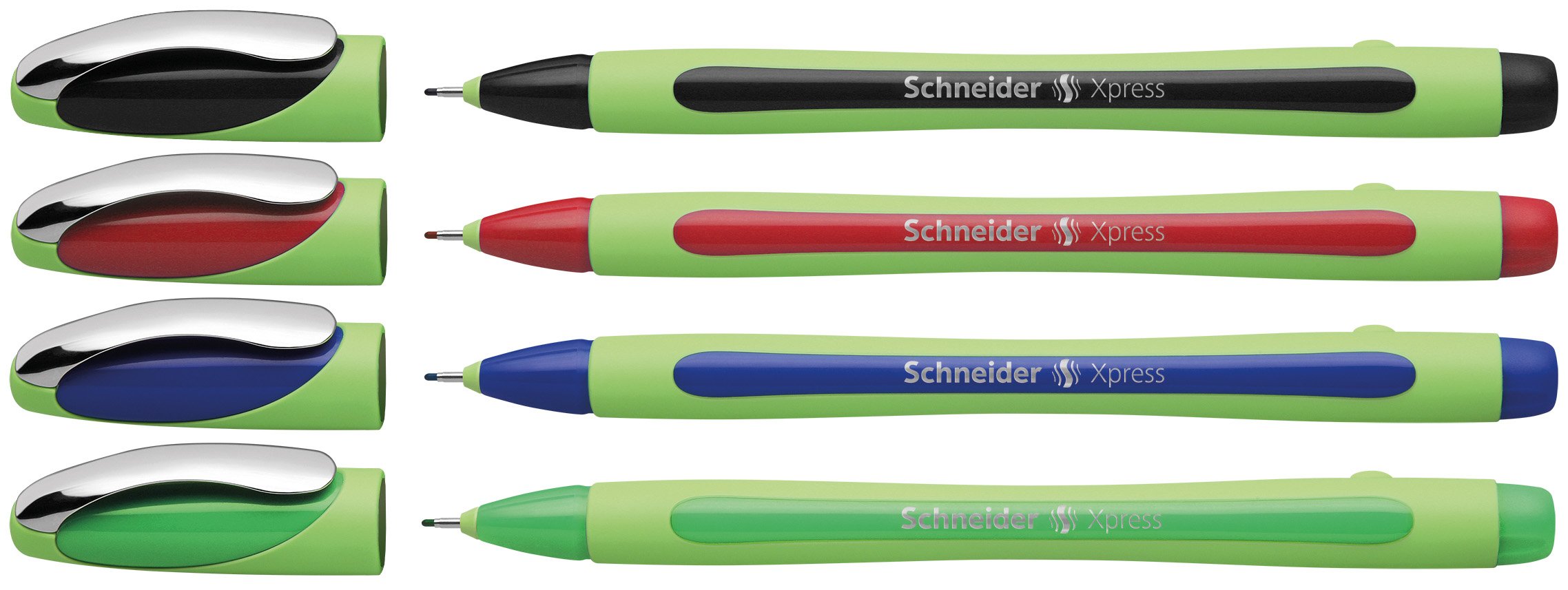 Schneider Fineliner pens, 0.8, Blister Pack of 4 Crayons-Assorted Colours