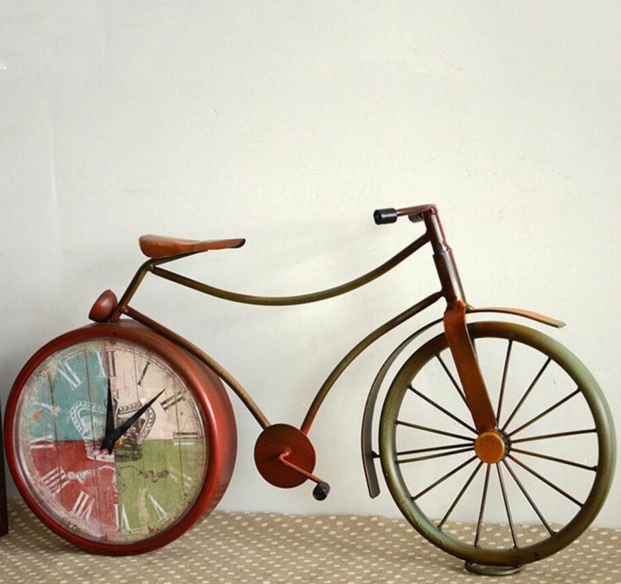 Retro Persönlichkeit Die Alten Schmiedeeisernen Fahrrad Uhr Kreative