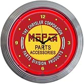 Neonetics Mopar Vintage Neon Wall Clock, 15-Inch
