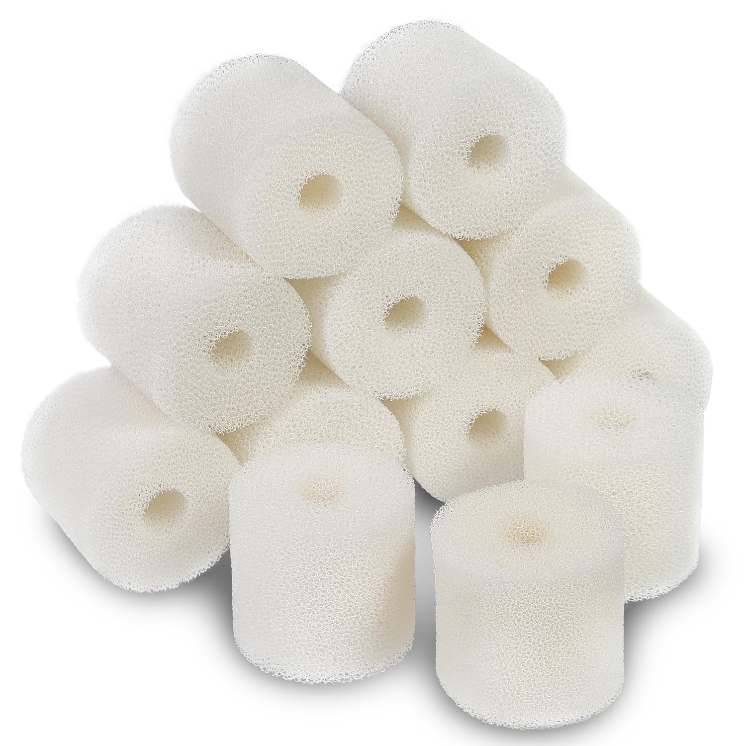 LTWHOME Compatible White Pre-Filter Foam Replacement for Oase BioMaster Filter, 45ppi (Pack of 12)