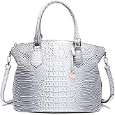 Makcr Joacbv Women Purse Satchel Bag Long Crossbody Classy Tote Bag Top Handle Vegan Leather Ladies Handbags Embossed Pattern