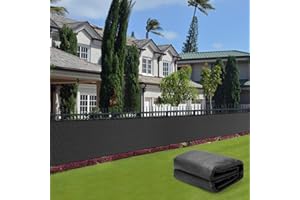 Thmins Privacy Fence 4'x50' Anti Peeping Screen Heavy-Duty 180 GSM Fence Mesh Cover, Suitable for Wall, Garden, Backyard Outdoor Home Decoration, Black