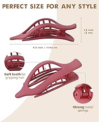 French Flat Hair Clips for Women - 6Pcs Flat Hair