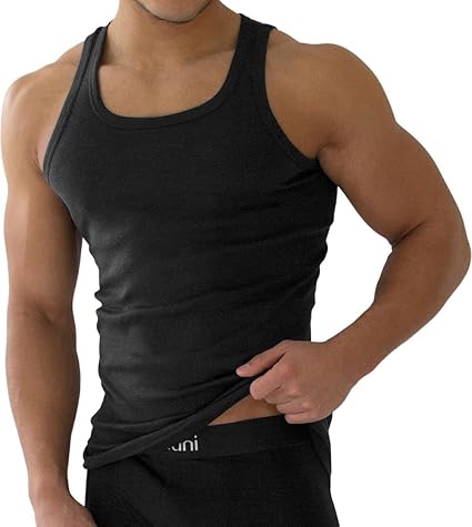 normani 4 x Classics Herren Tank Top Slimfit Rundhals 100% gekaemmte Baumwolle - HighestStandard - Einlaufvorbehandelt