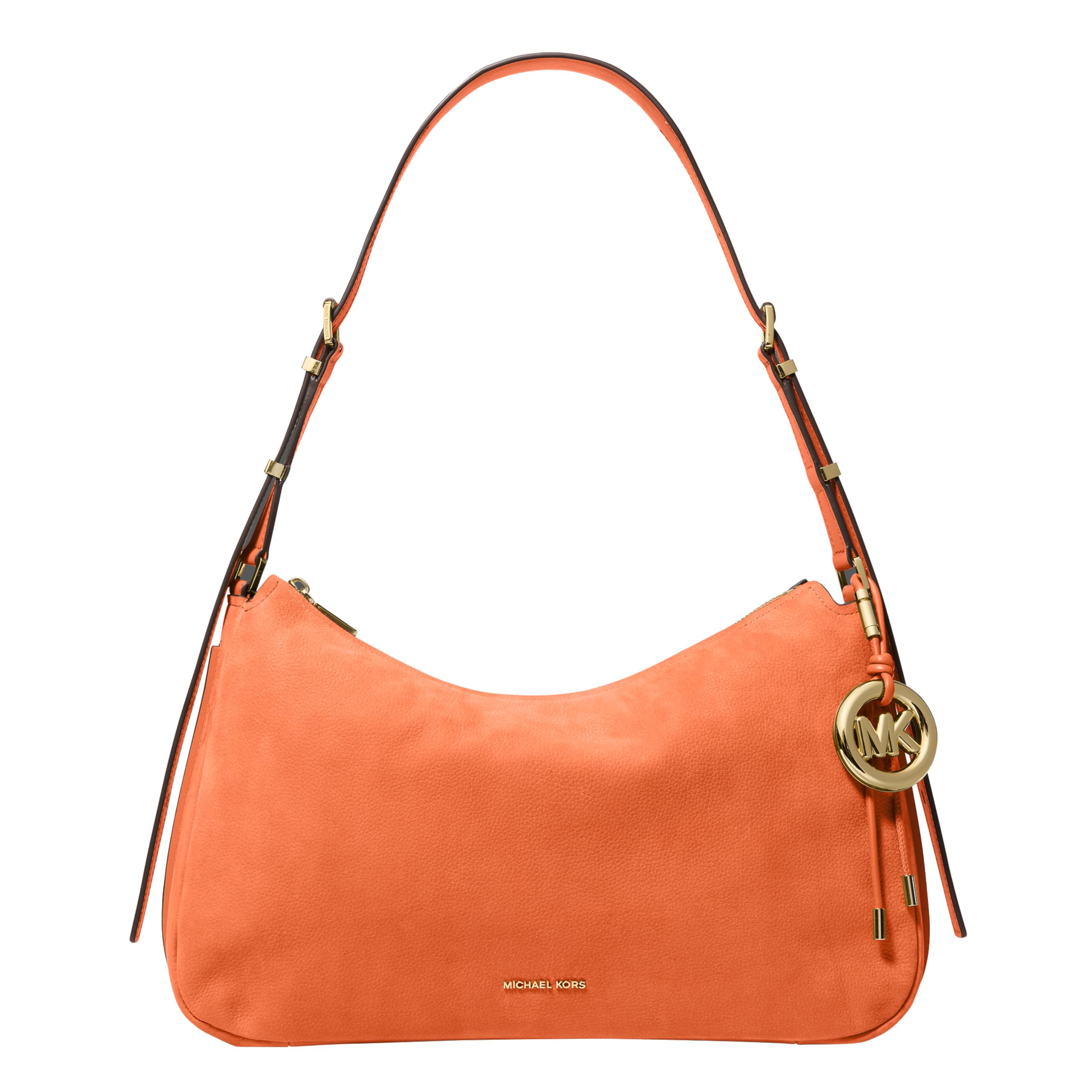 Michael Kors Women’s Nolita Medium Top-Zip Convertible Shoulder, Gold-Tone Hardware/Leather, Mimosa