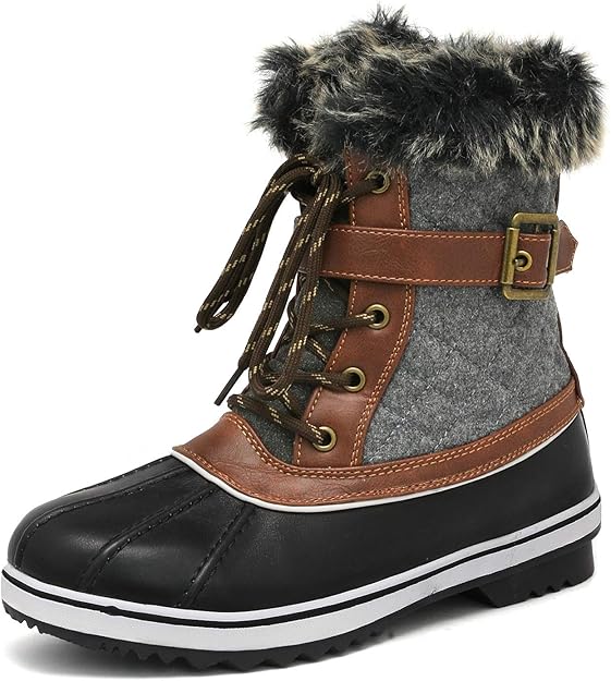 Dream Pairs River_3 Botas de Nieve Invierno Media Pierna para Mujer