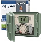 Orbit 6-Station Indoor/Outdoor Swing Panel Sprinkler System Timer - 57896 | Multi-Station Irrigation Controller for Residential Lawn Watering, Custom Watering Intervals, Indoor/Outdoor Install