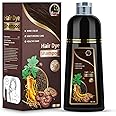 Hair Dye Shampoo for Gray Hair, 3 in 1 Herbal Shampoo Hair Dye for Women Men, Hair Color Shampoo 500ml (Chestnut)