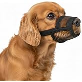 OHNSO Dog Muzzle Medium Sized Dogs - Soft Muzzle for Medium Sized Dog with Air Mesh | Mussle to Stop Biting Barking and Chewing | Allows Panting and Drinking