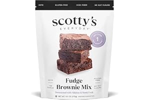 Scotty's Everyday - Keto Fudge Brownie Mix - 1g Net carbs, 0g Added Sugar, Gluten-Free, High Fiber - No Nut Flours - 9.05oz, Pack of 1
