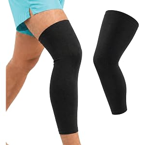 Doctor's Choice Full Leg Compression Sleeve, 10-20 mmHg, Men & Women | Graduated Support, Breathable Moisture-Wicking Fabric,