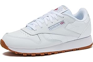 Reebok Classic Leather Girls & Boys Shoes for Kids, Toddler, Little Kid or Big Kid Sneakers, White/Gum, 5 Big Kid