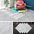 Livelynine Peel and Stick Floor Tile 12X12 Inch Concrete Grey Vinyl Flooring Peel and Stick on Floor Tile Stickers Bathroom Kids Bedroom Self Adhesive Floor Tiles Kitchen Laminate Waterproof, 4 Pack