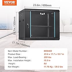 VEVOR 9U Wall Mount Network Server