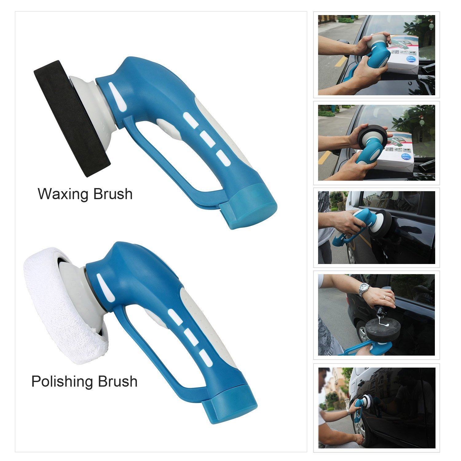 Car Polishing, Mini Cordless Car Polisher Buffer Handheld Electric Car