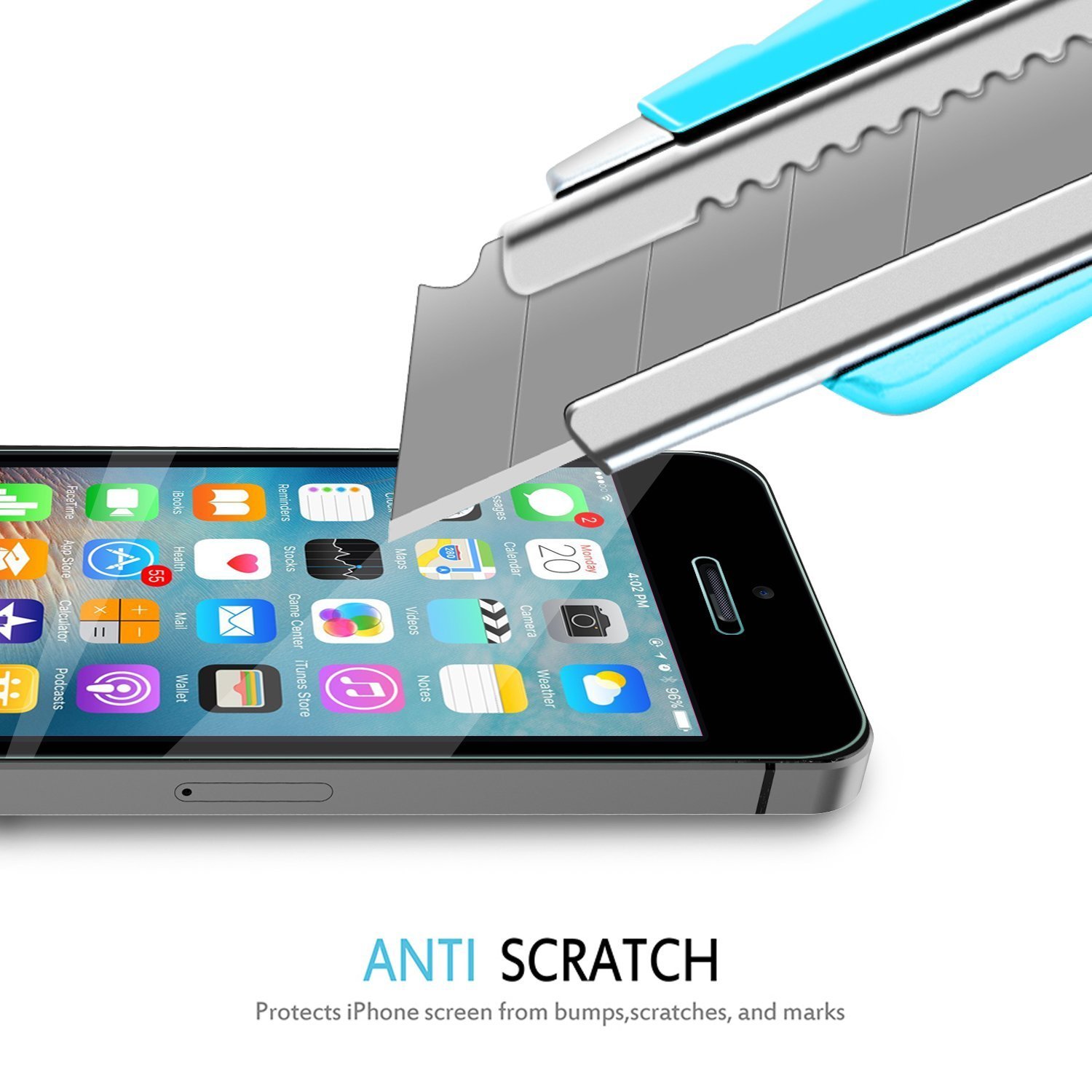 Ultra Clear 9H iPhone 5C 5 5S SE Screen Protector SOWTECH HD 2 Packs Premium Tempered Glass Vandal Scratch Proof 0.33MM Slim Protective Film Case Classical Screen Cover Anti Bubble ETI - Clear